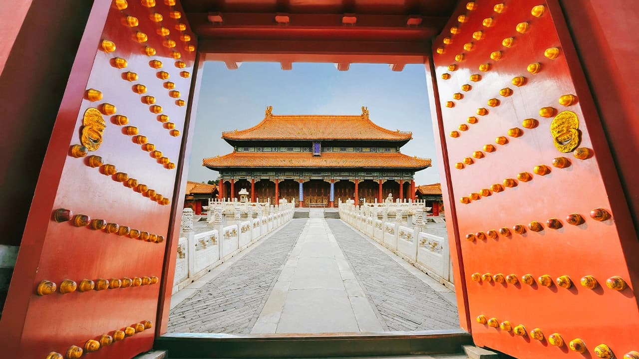 Forbidden City entrance gates, Beijing, China