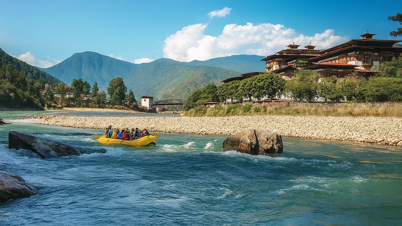 Whitewater rafting in Bhutan