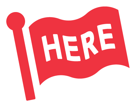 Digital Flag Outline Red